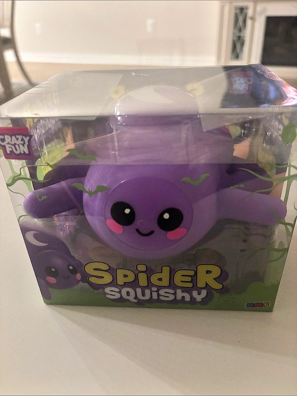 Crazy Fun Large Spider Squishy Purple NWT